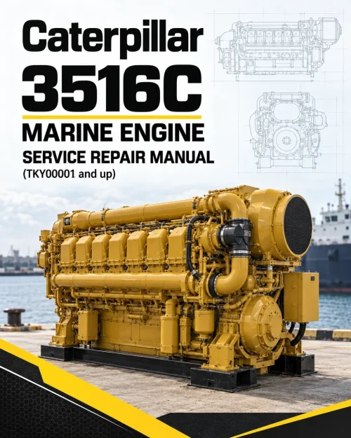 Caterpillar CAT 3516C Marine Engine Service Repair Manual (TKY00001 and up)