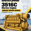Caterpillar CAT 3516C Marine Engine Service Repair Manual (TTD00001 and up)