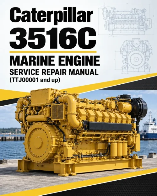 Caterpillar CAT 3516C Marine Engine Service Repair Manual (TTJ00001 and up)