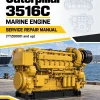Caterpillar CAT 3516C Marine Engine Service Repair Manual (TTZ00001 and up)