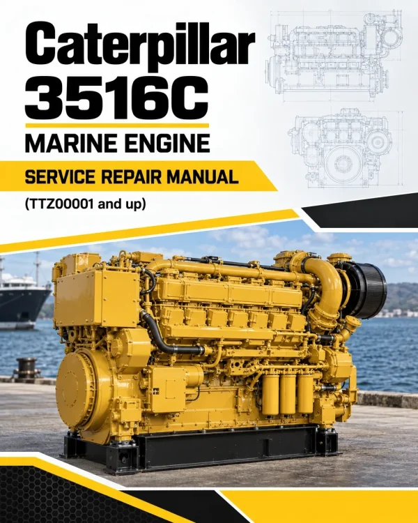Caterpillar CAT 3516C Marine Engine Service Repair Manual (TTZ00001 and up)