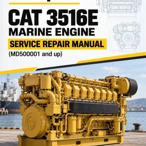 Caterpillar CAT 3516E Marine Engine Service Repair Manual (MD500001 and up)