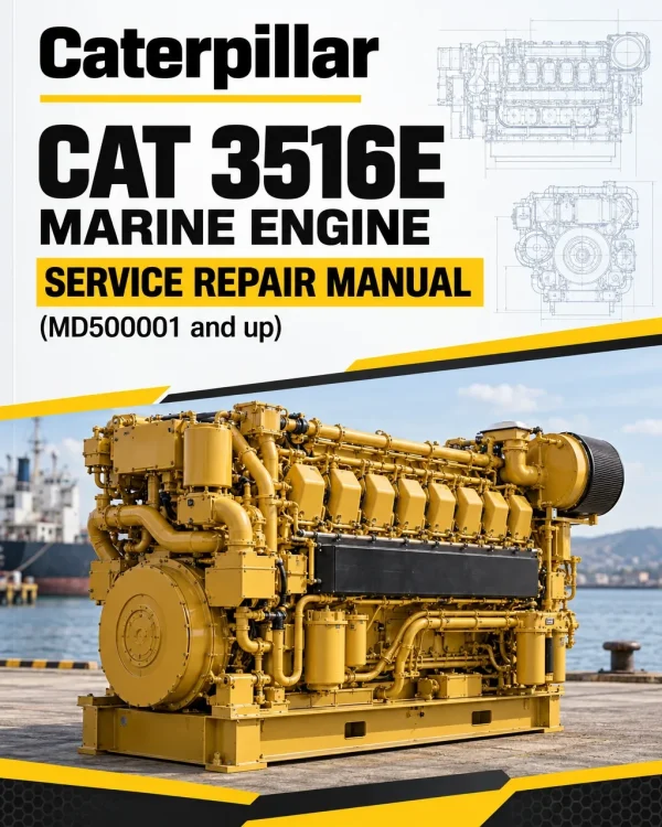 Caterpillar CAT 3516E Marine Engine Service Repair Manual (MD500001 and up)