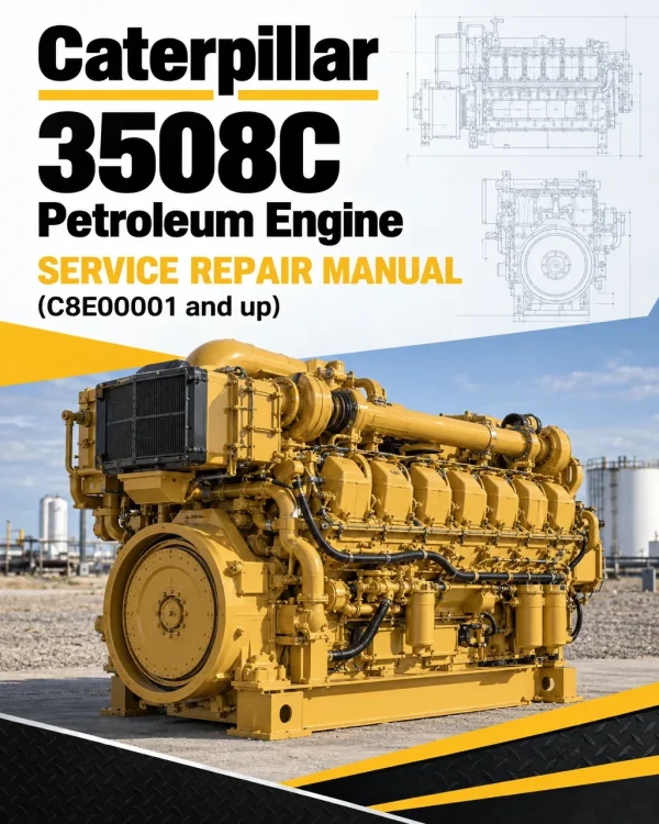 Caterpillar CAT 3508C Petroleum Engine Service Repair Manual (C8E00001 and up)