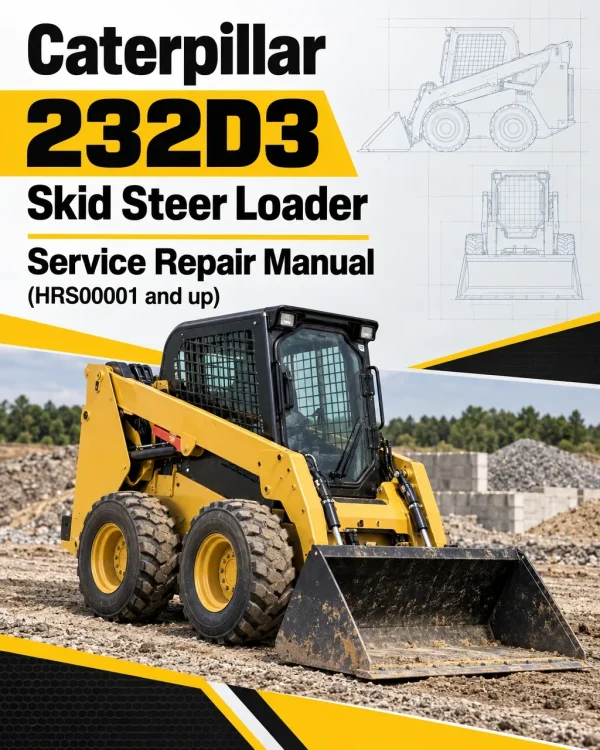 Caterpillar CAT 232D3 Skid Steer Loader Service Repair Manual (HRS00001 and up)