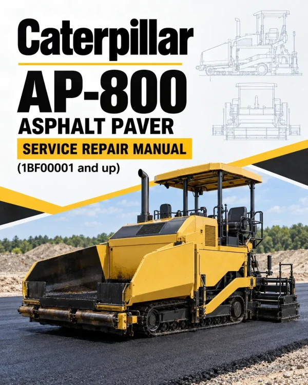 Caterpillar CAT AP-800 Asphalt Paver Service Repair Manual (1BF00001 and up)