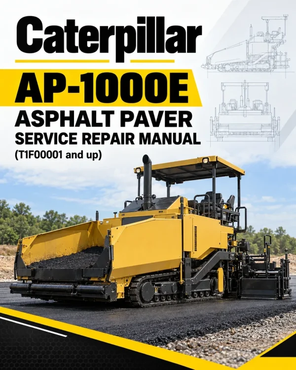 Caterpillar CAT AP-1000E Asphalt Paver Service Repair Manual (T1F00001 and up)