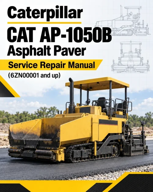 Caterpillar CAT AP-1050B Asphalt Paver Service Repair Manual (6ZN00001 and up)
