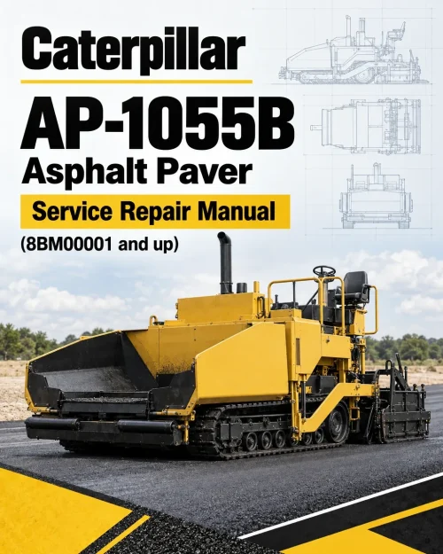 Caterpillar CAT AP-1055B Asphalt Paver Service Repair Manual (8BM00001 and up)