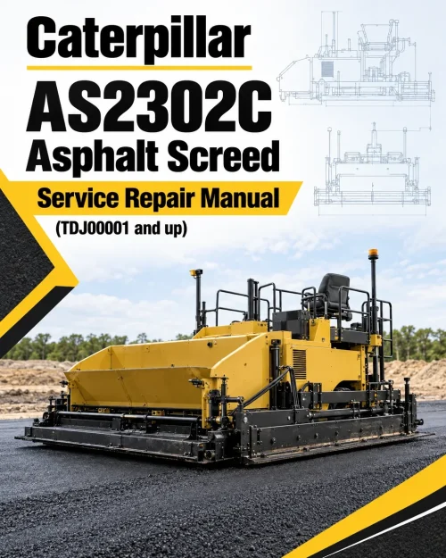 Caterpillar CAT AS2302C Asphalt Screed Service Repair Manual (TDJ00001 and up)