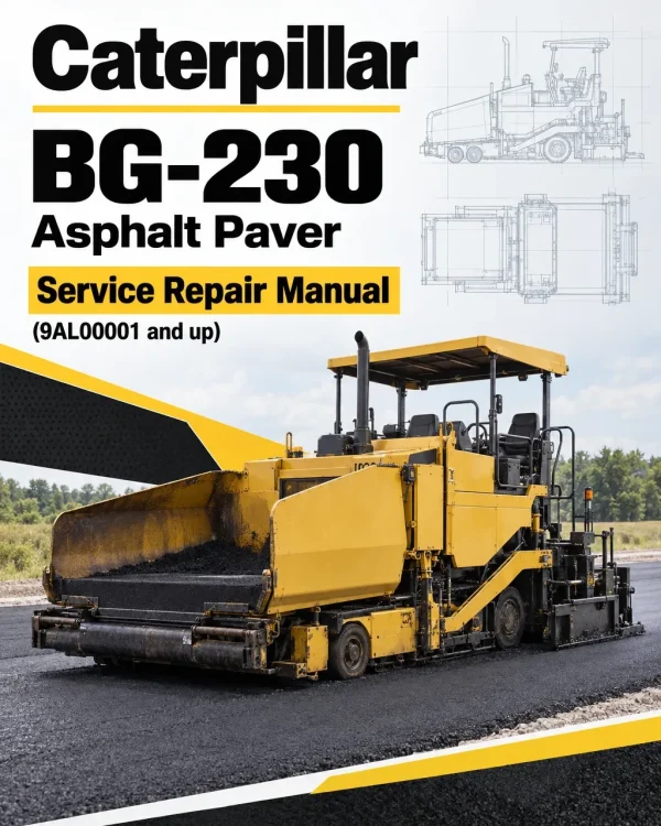 Caterpillar CAT BG-230 Asphalt Paver Service Repair Manual (9AL00001 and up)