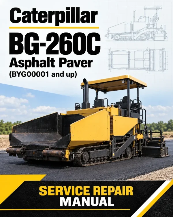 Caterpillar CAT BG-260C Asphalt Paver Service Repair Manual (BYG00001 and up)