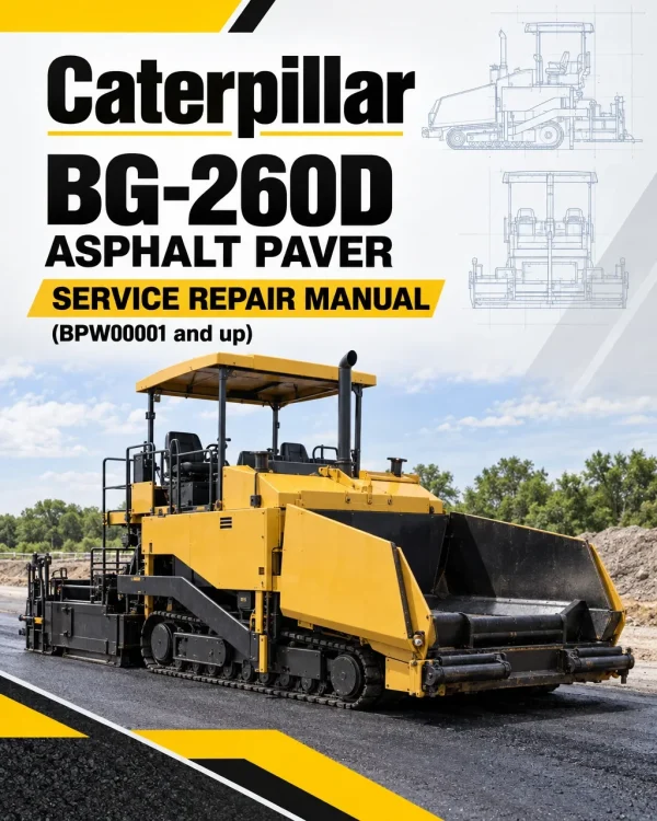 Caterpillar CAT BG-260D Asphalt Paver Service Repair Manual (BPW00001 and up)