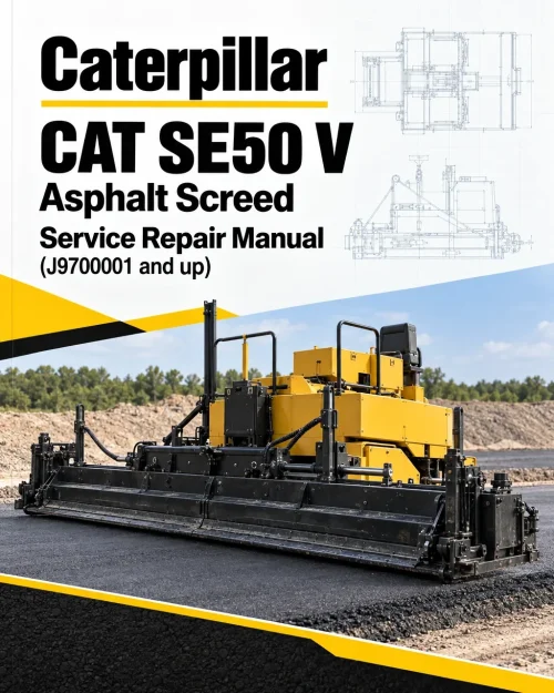Caterpillar CAT SE50 V Asphalt Screed Service Repair Manual (J9700001 and up)