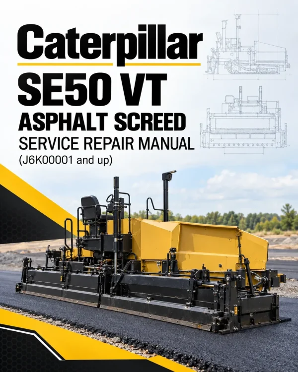 Caterpillar CAT SE50 VT Asphalt Screed Service Repair Manual (J6K00001 and up)