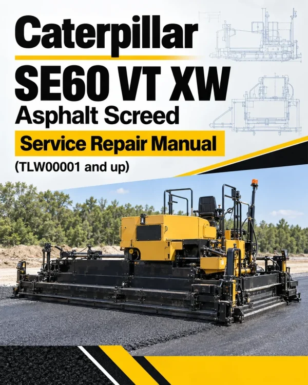 Caterpillar CAT SE60 VT XW Asphalt Screed Service Repair Manual (TLW00001 and up)