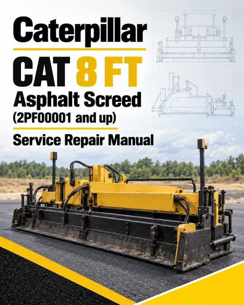 Caterpillar CAT 8 FT Asphalt Screed Service Repair Manual (2PF00001 and up)