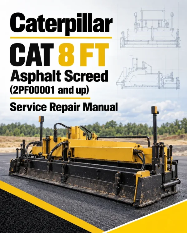 Caterpillar CAT 8 FT Asphalt Screed Service Repair Manual (2PF00001 and up) Caterpillar CAT 8 FT Asphalt Screed Service Repair Manual (2PF00001 and up)