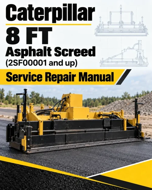Caterpillar CAT 8 FT Asphalt Screed Service Repair Manual (2SF00001 and up)