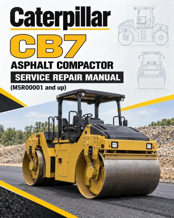 Caterpillar CAT CB7 Asphalt Compactor Service Repair Manual (M5R00001 and up)