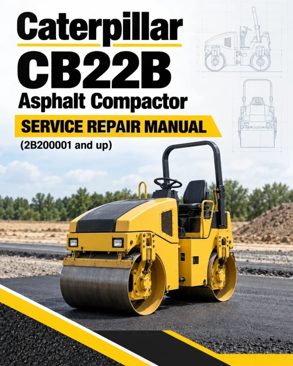 Caterpillar CAT CB22B Asphalt Compactor Service Repair Manual (2B200001 and up)