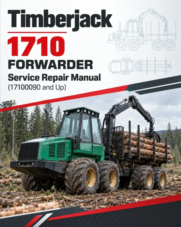 Timberjack 1710 Forwarder Service Repair Manual (17100090 and Up)