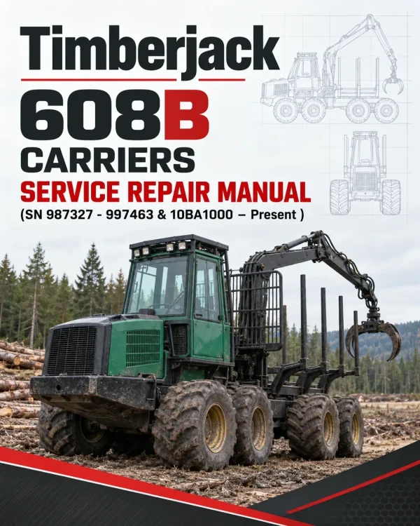 Timberjack 608B Carriers Service Repair Manual (SN 987327 - 997463 & 10BA1000 – Present ) Timberjack 608B Carriers Service Repair Manual (SN 987327 - 997463 & 10BA1000 – Present )