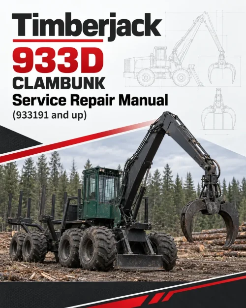 Timberjack 933D Clambunk Service Repair Manual (933191 and up)