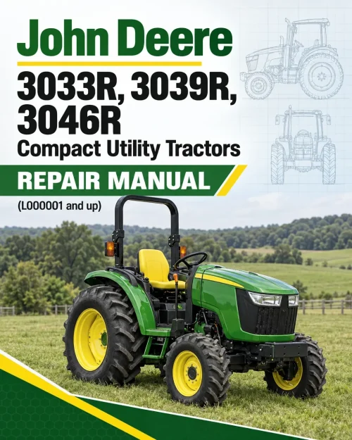 John Deere 3033R, 3039R, 3046R Compact Utility Tractors Repair Manual (L000001 and up)