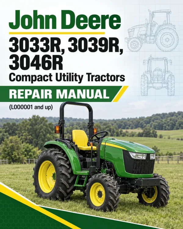 John Deere 3033R, 3039R, 3046R Compact Utility Tractors Repair Manual (L000001 and up)