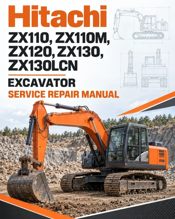Hitachi ZX110, ZX110M, ZX120, ZX130, ZX130LCN Excavator Service Repair Manual
