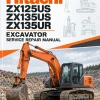 Hitachi ZX125US, ZX135US, ZX135UR Excavator Service Repair Manual
