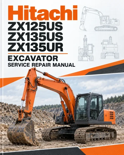 Hitachi ZX125US, ZX135US, ZX135UR Excavator Service Repair Manual Hitachi ZX125US, ZX135US, ZX135UR Excavator Service Repair Manual