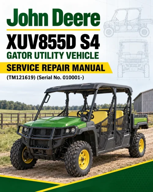 John Deere XUV855D S4 Gator Utility Vehicle Service Repair Manual (TM121619) (Serial No. 010001-)