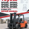 Toyota 5FG50, 5FD50, 5FG60, 5FD60, 5FD70, 5FD80 Forklift Repair Manual Toyota 5FG50, 5FD50, 5FG60, 5FD60, 5FD70, 5FD80 Forklift Repair Manual