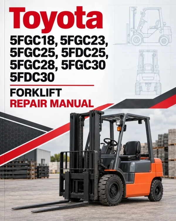 Toyota 5FGC18, 5FGC23, 5FGC25, 5FDC25, 5FGC28, 5FGC30, 5FDC30 Forklift Repair Manual Toyota 5FGC18, 5FGC23, 5FGC25, 5FDC25, 5FGC28, 5FGC30, 5FDC30 Forklift Repair Manual
