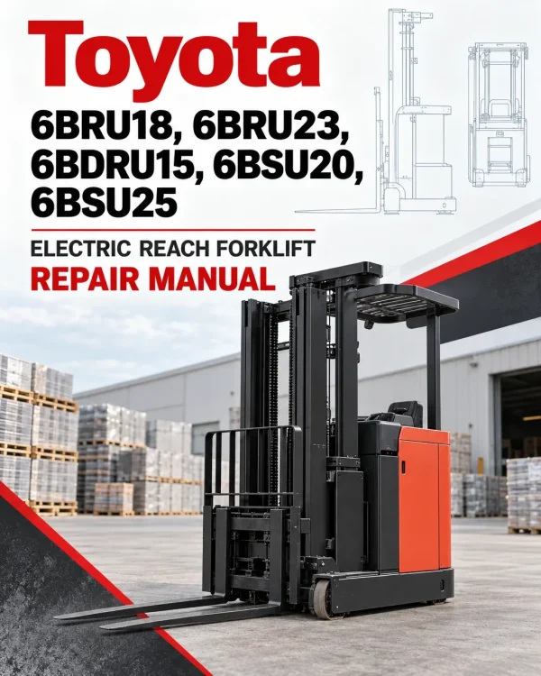 Toyota 6BRU18, 6BRU23, 6BDRU15, 6BSU20, 6BSU25 Electric Reach Repair Manual