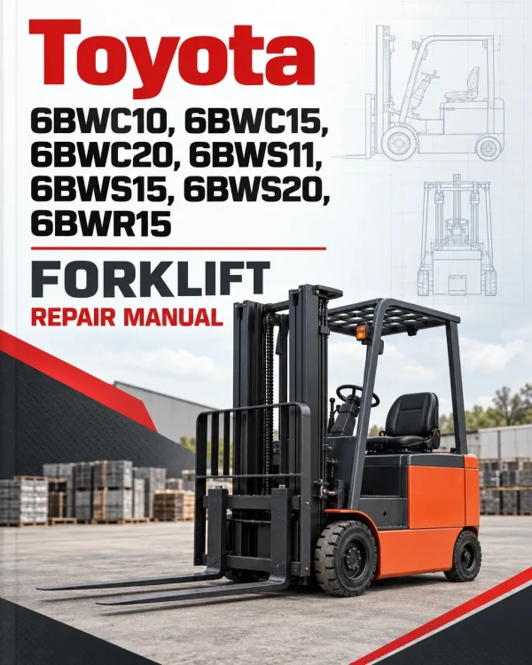 Toyota 6BWC10, 6BWC15, 6BWC20, 6BWS11, 6BWS15, 6BWS20, 6BWR15 Repair Manual Toyota 6BWC10, 6BWC15, 6BWC20, 6BWS11, 6BWS15, 6BWS20, 6BWR15 Repair Manual