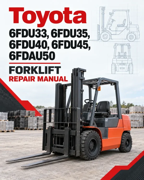 Toyota 6FDU33, 6FDU35, 6FDU40, 6FDU45, 6FDAU50 Forklift Repair Manual Toyota 6FDU33, 6FDU35, 6FDU40, 6FDU45, 6FDAU50 Forklift Repair Manual