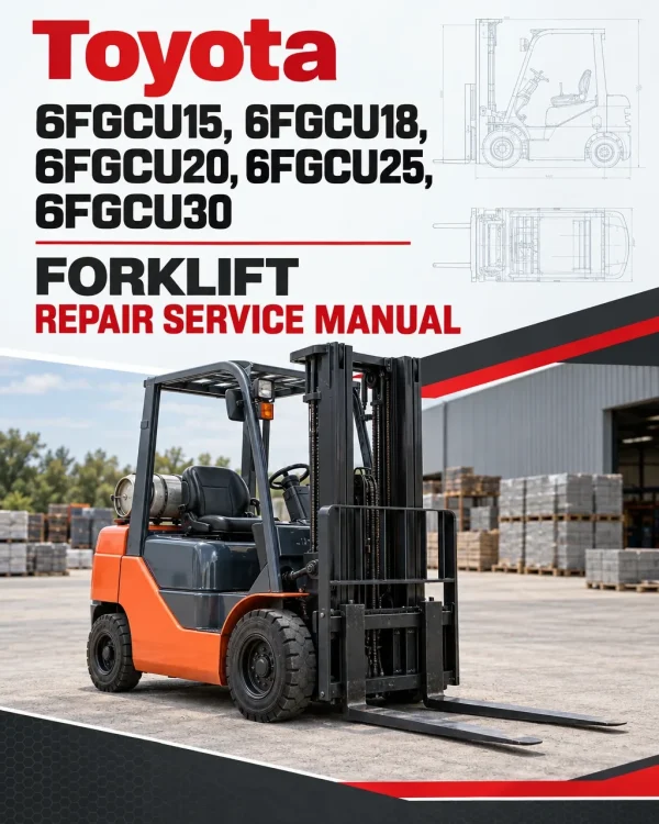 Toyota 6FGCU15, 6FGCU18, 6FGCU20, 6FGCU25, 6FGCU30 Forklift Repair Service Manual Toyota 6FGCU15, 6FGCU18, 6FGCU20, 6FGCU25, 6FGCU30 Forklift Repair Service Manual