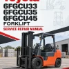 Toyota 6FGCU33, 6FGCU35, 6FGCU45 Forklift Service Repair Manual