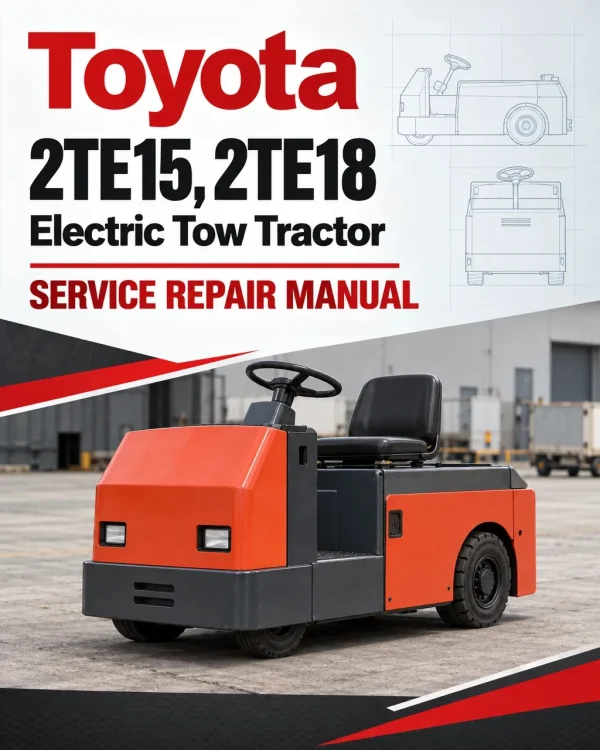 Toyota 2TE15, 2TE18 Electric Tow Tractor Service Repair Manual