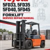 Toyota 5FD33, 5FD35, 5FD40, 5FD45 Forklift Service Repair Manual