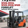 Toyota 5FG10, 5FG14, 5FG15, 5FG18, 5FG20 Forklift Service Repair Manual