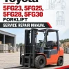 Toyota 5FG23, 5FG25, 5FG28, 5FG30 Forklift Service Repair Manual