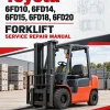 Toyota 6FD10, 6FD14, 6FD15, 6FD18, 6FD20 Forklift Service Repair Manual Toyota 6FD10, 6FD14, 6FD15, 6FD18, 6FD20 Forklift Service Repair Manual