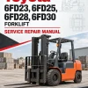 Toyota 6FD23, 6FD25, 6FD28, 6FD30 Forklift Service Repair Manual