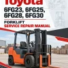 Toyota 6FG23, 6FG25, 6FG28, 6FG30 Forklift Service Repair Manual Toyota 6FG23, 6FG25, 6FG28, 6FG30 Forklift Service Repair Manual