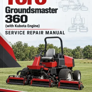Toro Groundsmaster 360 (with Kubota Engine) Service Repair Manual
