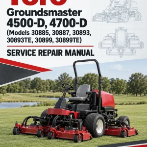 Toro Groundsmaster 4500-D, 4700-D (Models 30885, 30887, 30893, 30893TE, 30899, 30899TE) Service Repair Manual